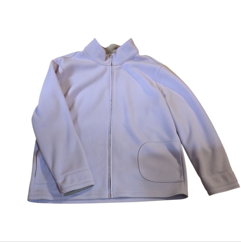 Vintage Sport Savvy Grandmacore Lilac Fleece Jacket XL - Picture 1 of 5